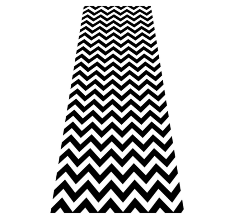 Bathroom vinyl rug with triangle lines - TenStickers