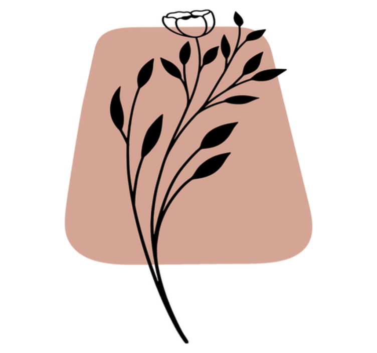 Floral vinyl rug stylish floral accent - TenStickers