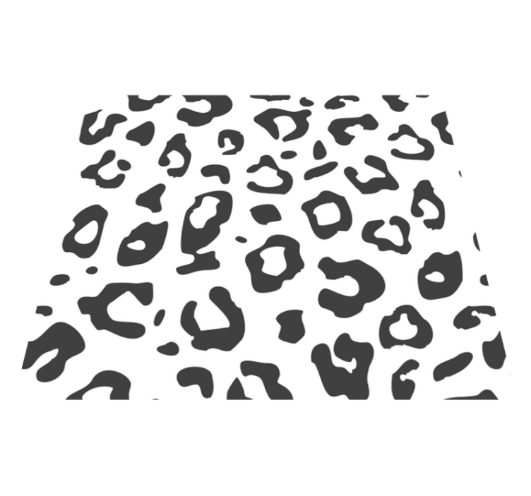 Animal print vinyl rug black leopard design - TenStickers