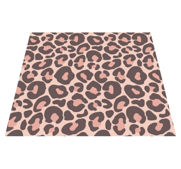 Pink leopard print animal print vinyl rug - TenStickers