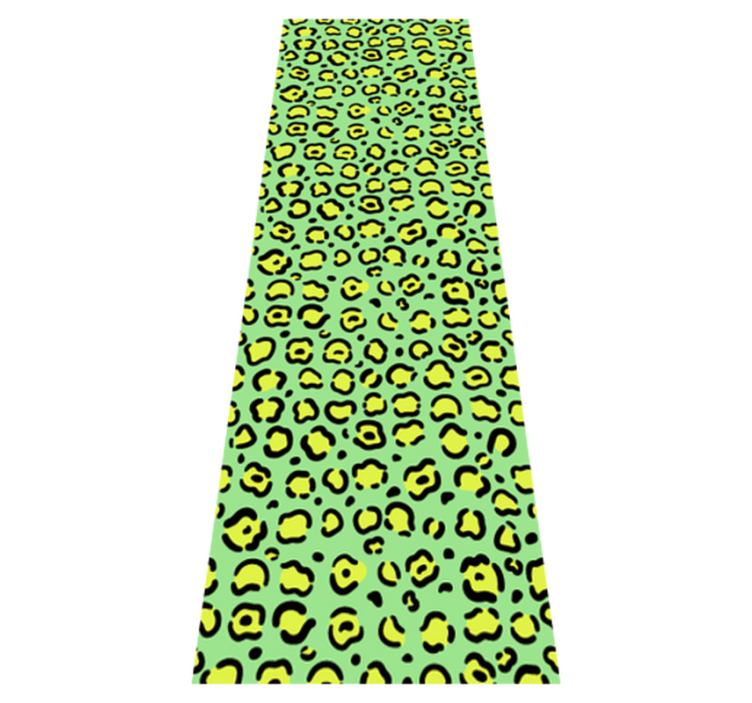 Colorful leopard on pistachio animal print vinyl rug - TenStickers
