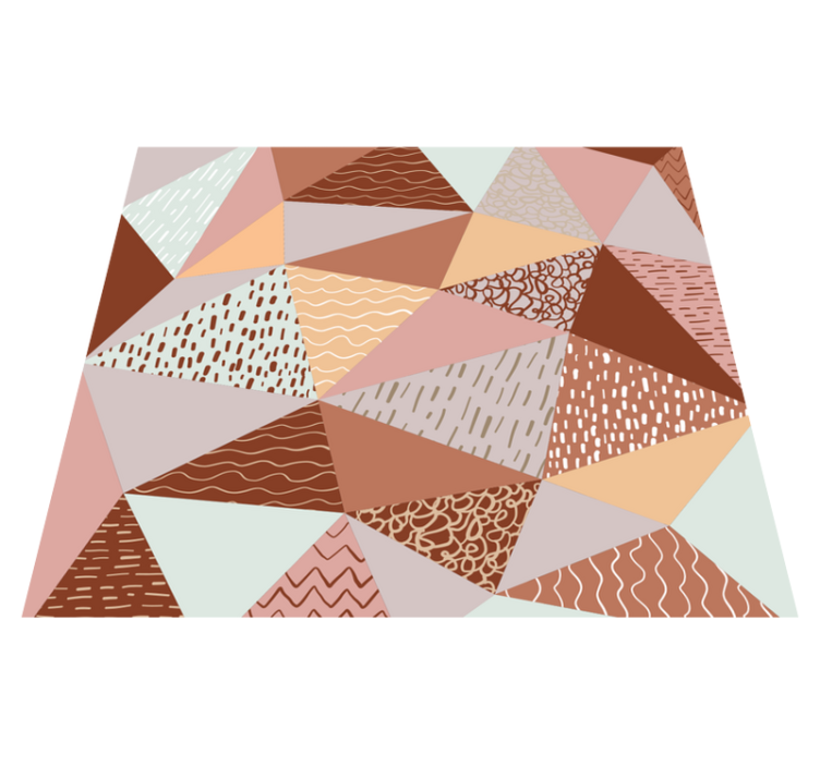 Geometric vinyl rug in triangle design - TenStickers