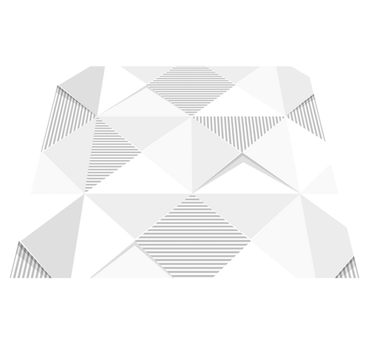 Geometric vinyl rug 3d white squares design - TenStickers