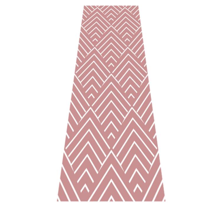 Geometric vinyl rug in red parallelograms and hexagons - TenStickers