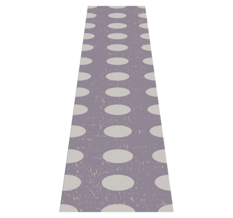 Geometric vinyl rug in gray and purple circles - TenStickers