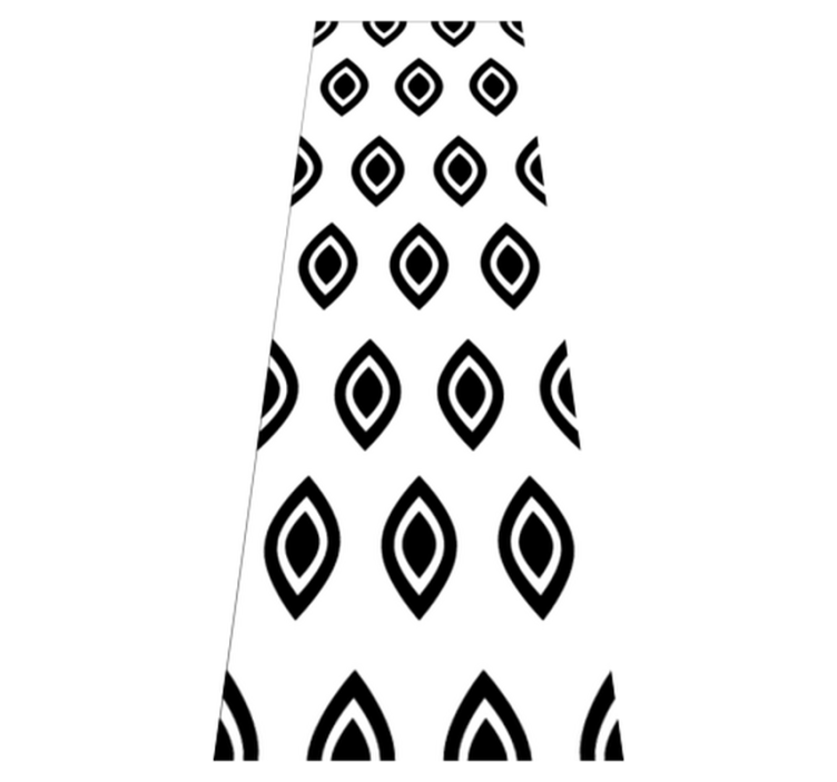 Geometric vinyl rug black and white shapes - TenStickers
