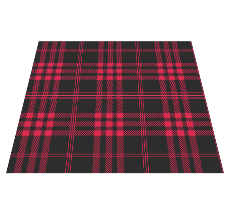 Christmas vinyl rug with christmas tartan pattern - TenStickers