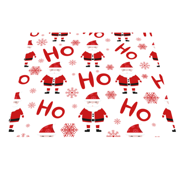 Christmas vinyl rug with santa claus and hohoho design - TenStickers