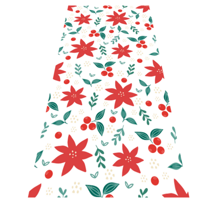 Christmas vinyl rug with holiday blooms - TenStickers