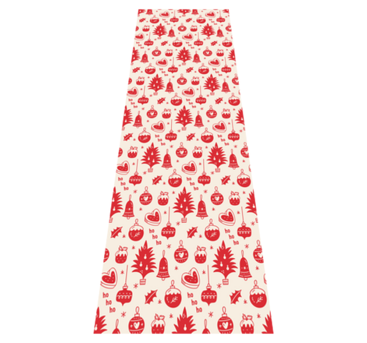 Christmas vinyl rug cute red and pink design - TenStickers