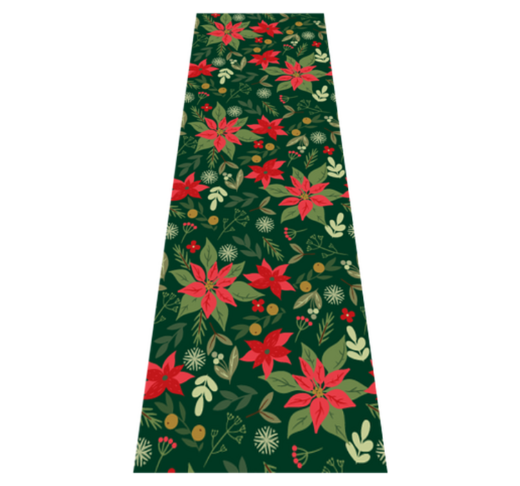 Christmas vinyl rug with leaves christmas decor - TenStickers