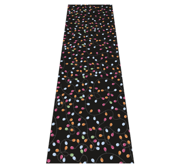 Christmas vinyl rug happy lights holiday decor - TenStickers