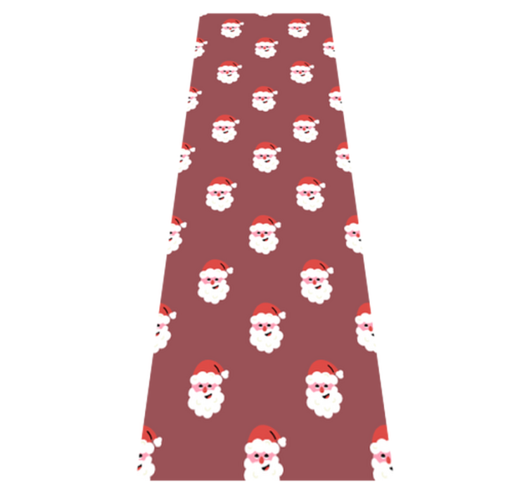 Christmas vinyl rug santa claus red design - TenStickers
