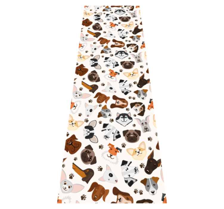 Bedroom vinyl rug with adorable puppy and dog design - TenStickers