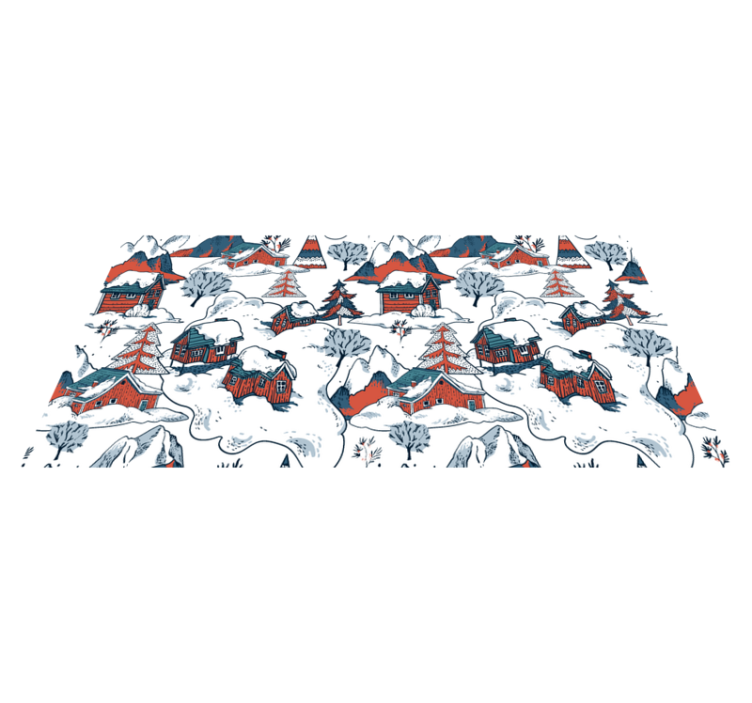 Nature vinyl rug polish mountains design - TenStickers