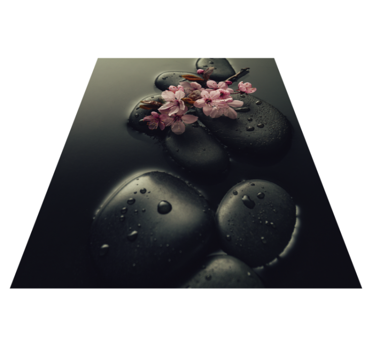 Nature vinyl rug zen atmosphere with stone for bathroom - TenStickers