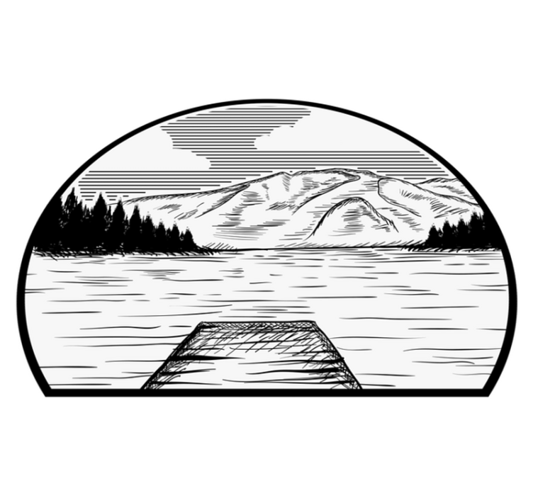 Nature vinyl rug motorhome pine lake - TenStickers