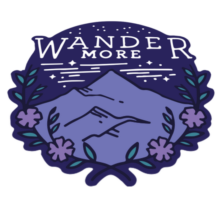 Nature vinyl rug hiking in mountains theme - TenStickers