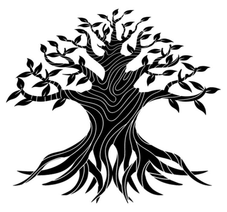 Nature vinyl rug tree of life design - TenStickers