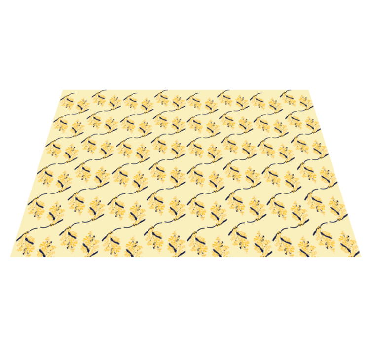 Nature vinyl rug mimosa patterns - TenStickers