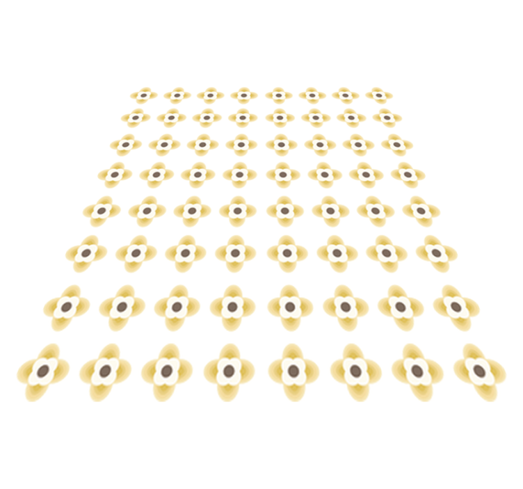 Nature vinyl rug botanical composition design - TenStickers