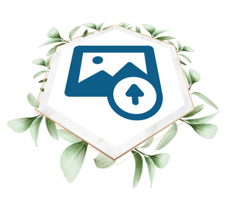 Nature vinyl rug woman with leaves design - TenStickers