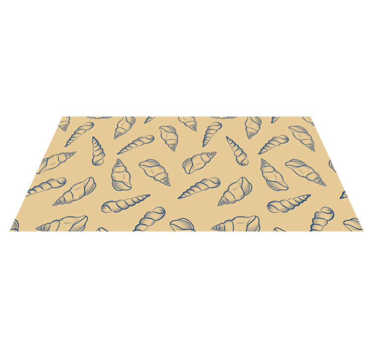 Nature vinyl rug with shell motif design - TenStickers