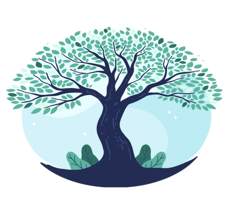 Nature vinyl rug lush tree pattern - TenStickers