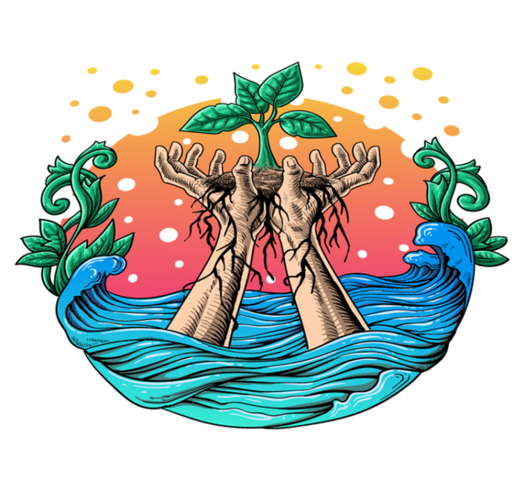 Nature vinyl rug nurturing growth - TenStickers