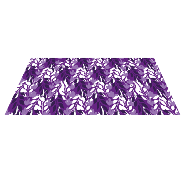 Nature vinyl rug with leafy pattern design - TenStickers