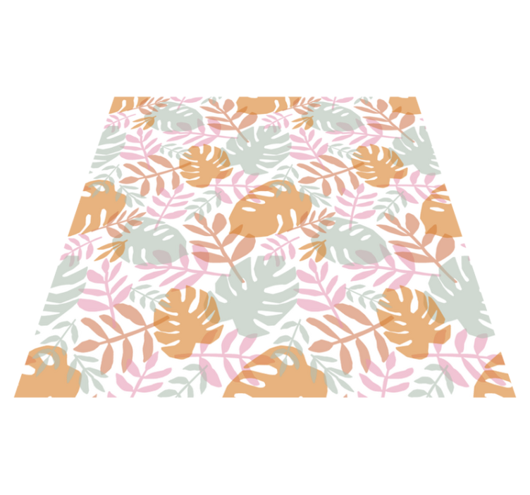 Nature vinyl rug verdant leaf design - TenStickers