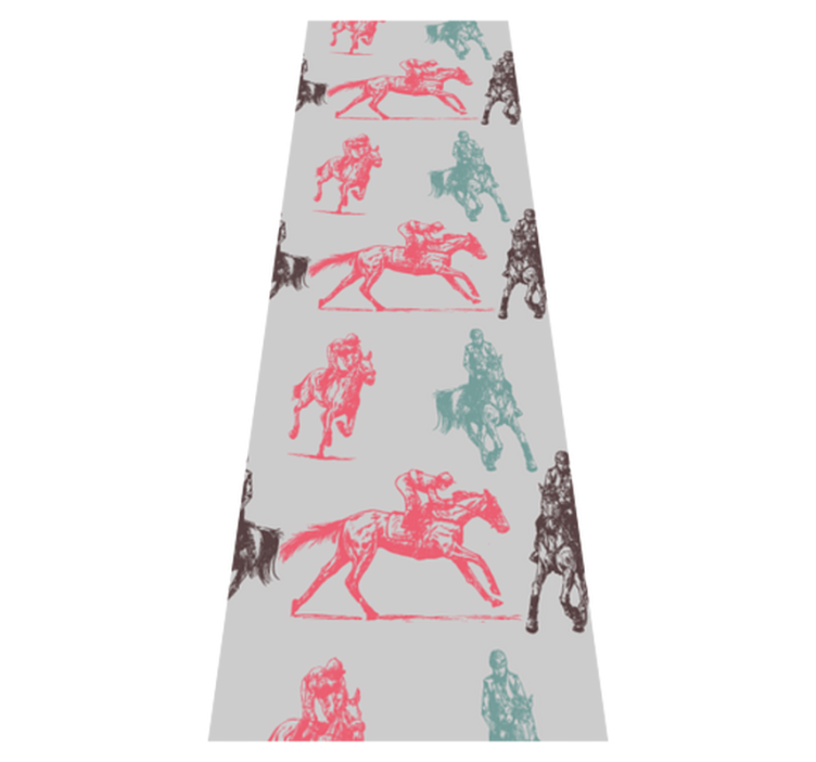 Bedroom vinyl rug in multicolored horse design - TenStickers