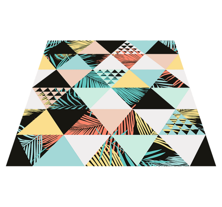 Geometric vinyl rug jungle triangles - TenStickers
