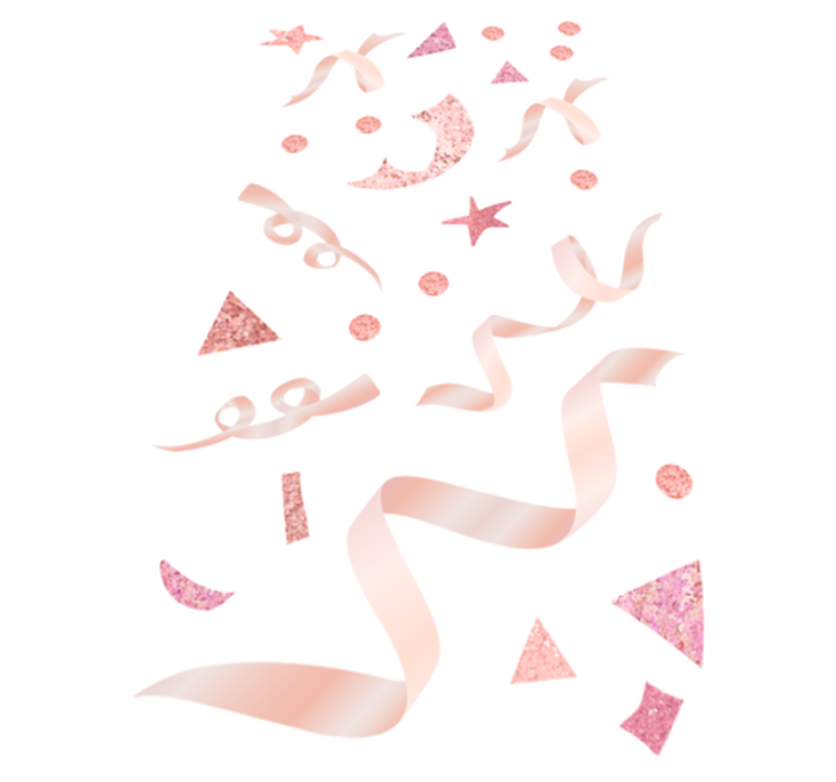 Light pink confetti geometric vinyl rug - TenStickers