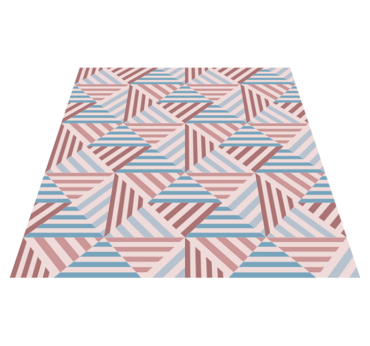 Geometric vinyl rug with abstract triangles - TenStickers