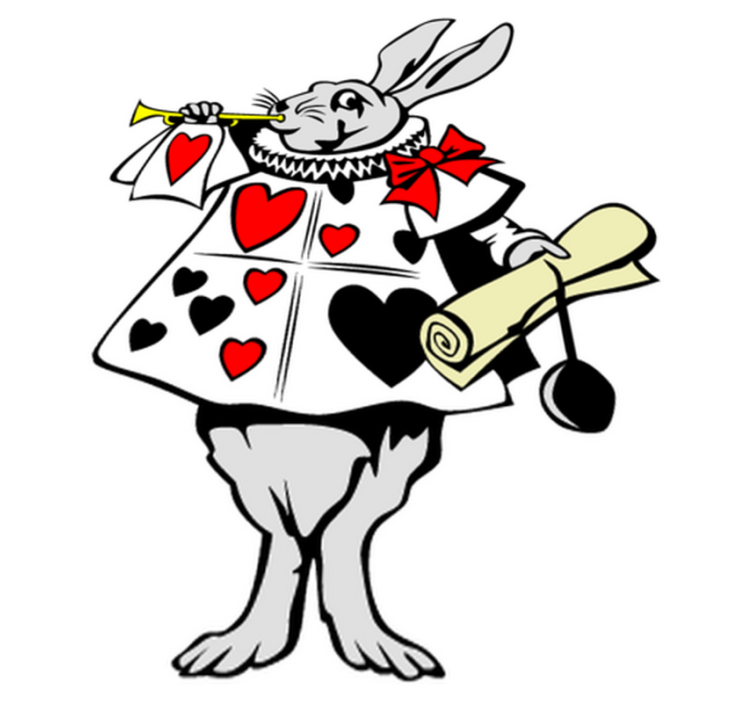 Kids vinyl rug wonderland rabbit design - TenStickers