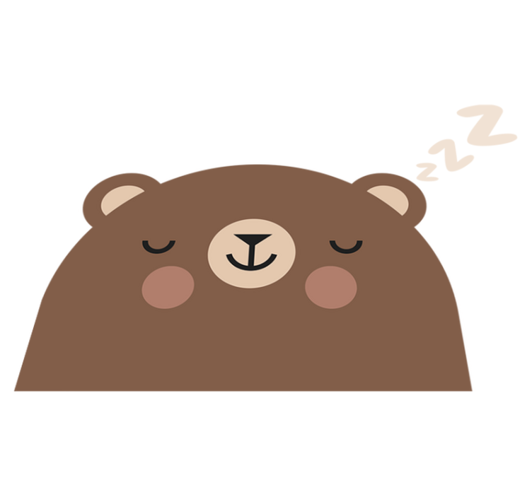 Kids vinyl rug teddy bear for children's bed - TenStickers