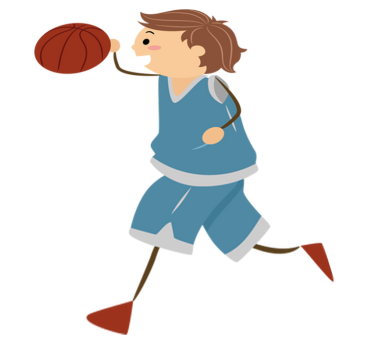 Kids vinyl rug basketball adhesive for children - TenStickers