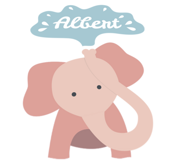 Kids vinyl rug customizable small elephant - TenStickers