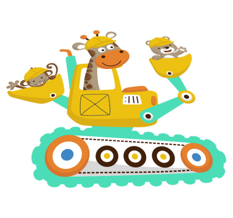 Kids vinyl rug featuring animal designs - TenStickers