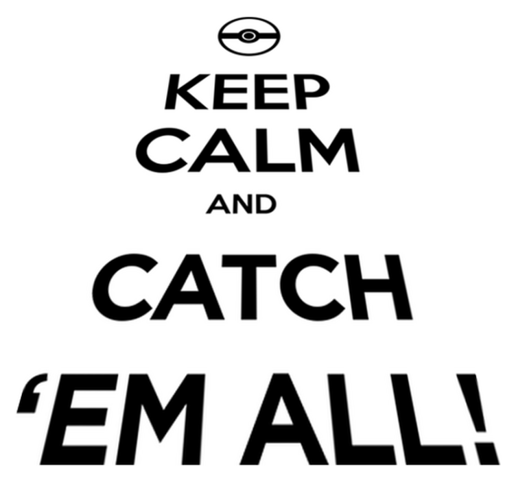 Game vinyl rug pokémon keep calm - TenStickers