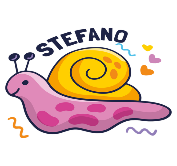 Kids vinyl rug colorful snail personalized design - TenStickers