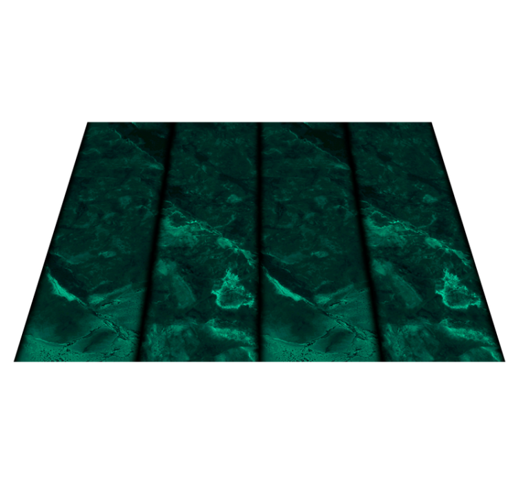 Black and green marble effect bathroom vinyl rug - TenStickers