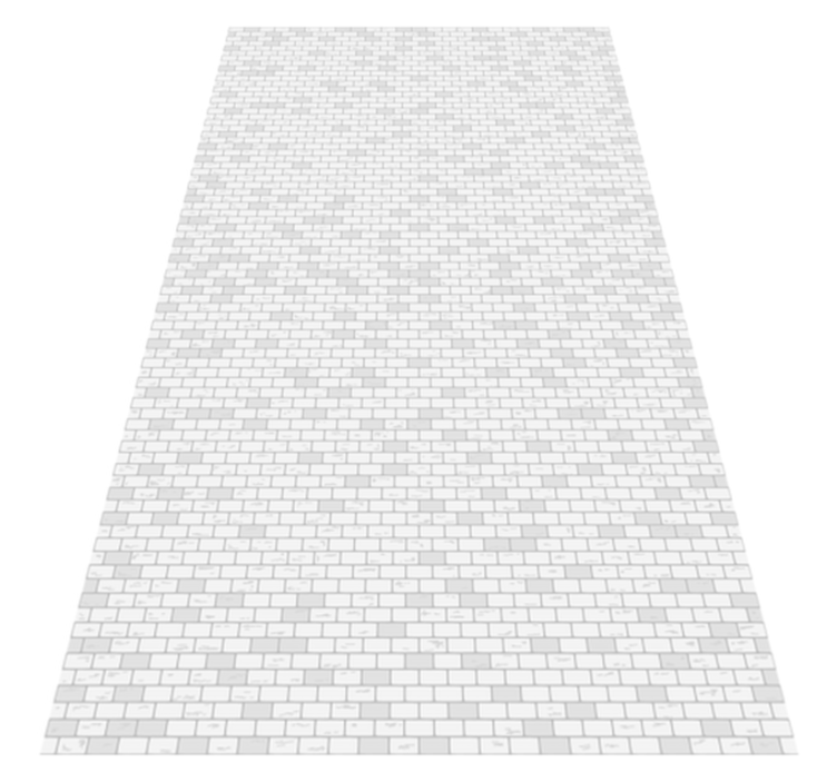 Bathroom vinyl rug with elegant brick design - TenStickers