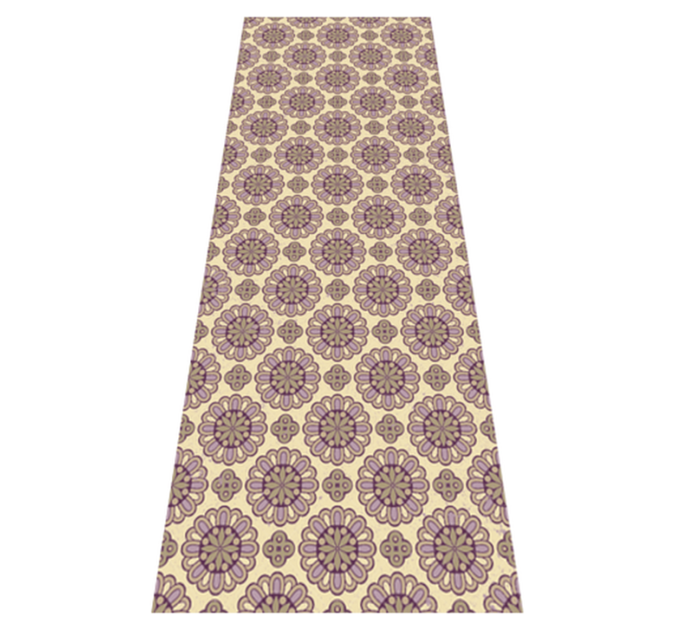 Bathroom vinyl rug with purple ethnic mandala - TenStickers