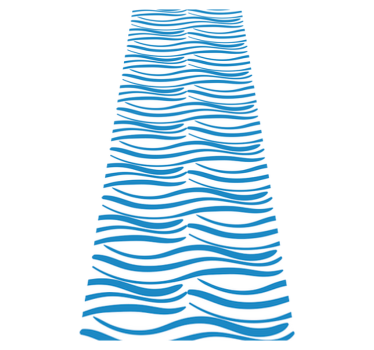 Bathroom vinyl rug with small waves design - TenStickers