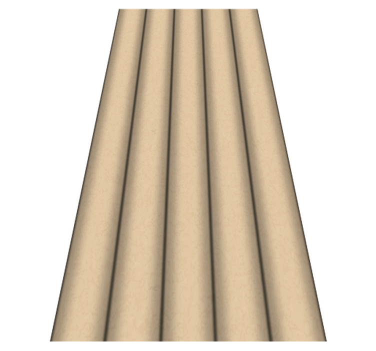 Bathroom vinyl rug in brown tube minimalist pattern - TenStickers