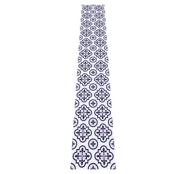 Kitchen vinyl rug in blue traditional portuguese tile - TenStickers