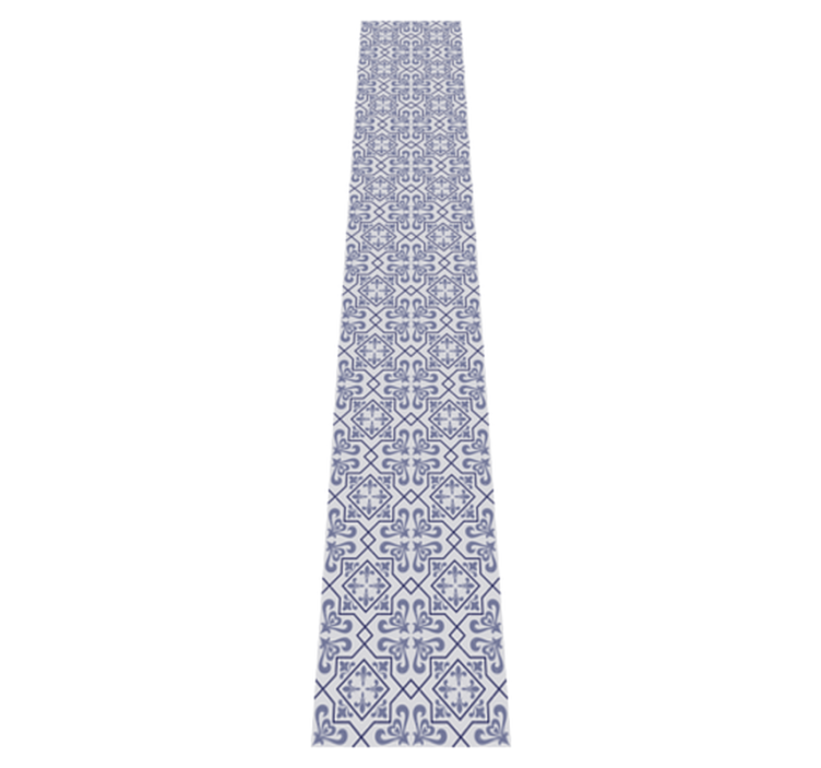 Kitchen vinyl rug blue octagon portuguese tile - TenStickers