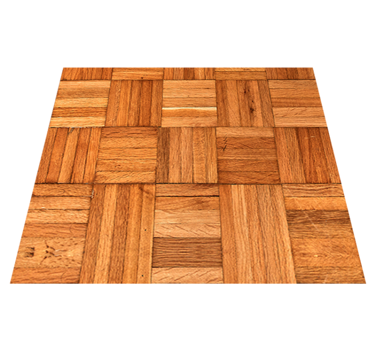 Office vinyl rug - shielded by wooden weave - TenStickers